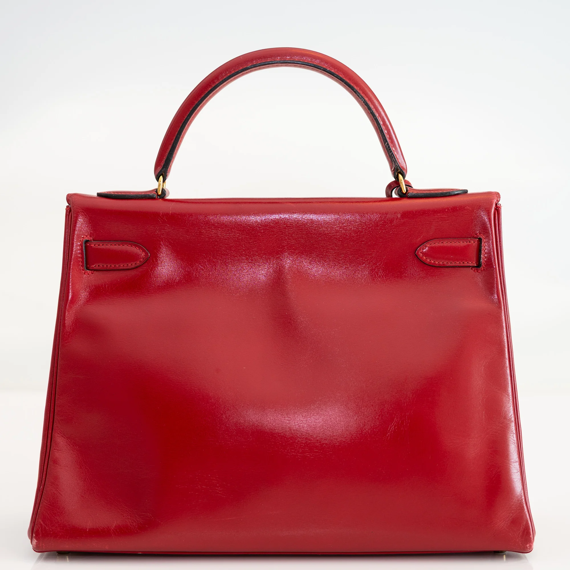 Hermès Kelly 32 Retourne Rouge Vif Box Calf Gold Hardware