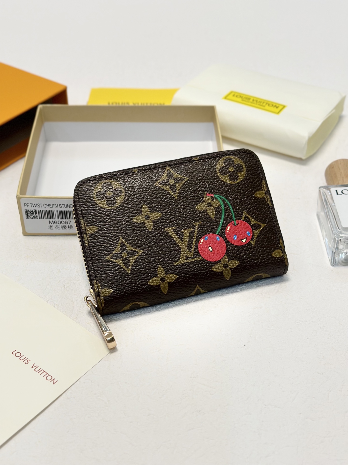 LV Cherry Zipper Coin Purse - cnluxepick