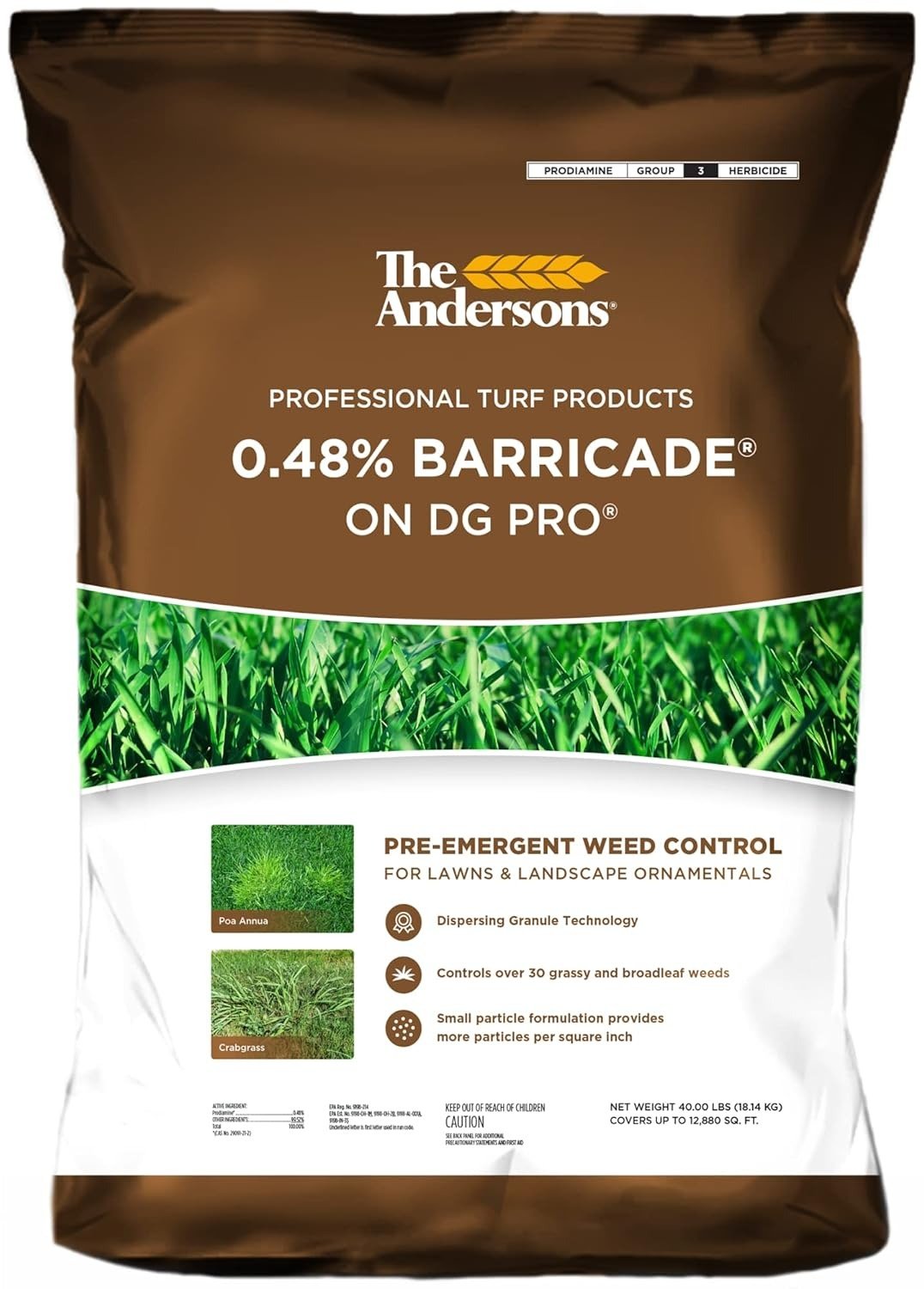 Professional-Grade Granular Pre-Emergent Weed Control – Covers up to 12,880 sq ft (40 lb)