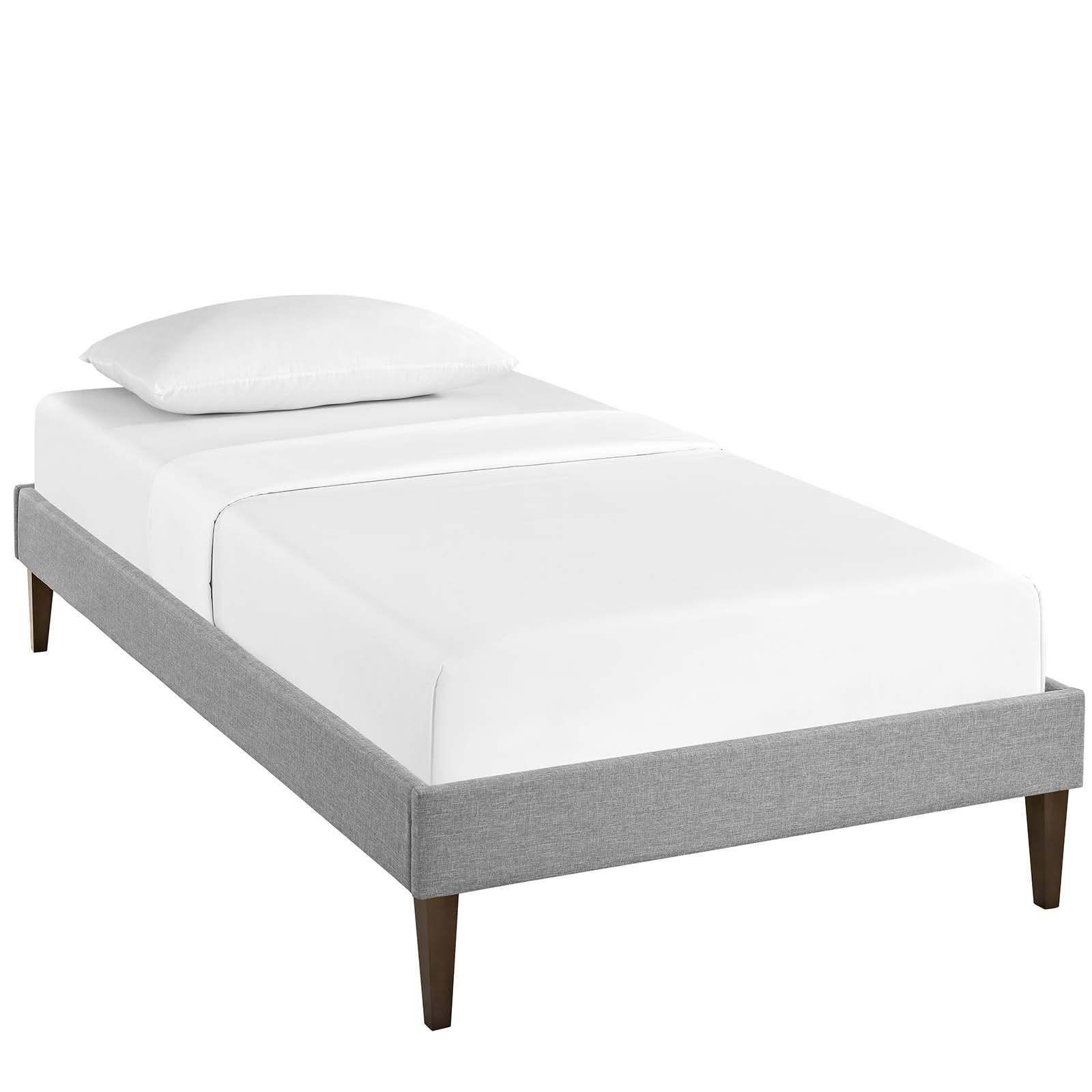 Modway Sharon Twin Fabric Bed Frame with Squared Tapered Legs, Atomic Red