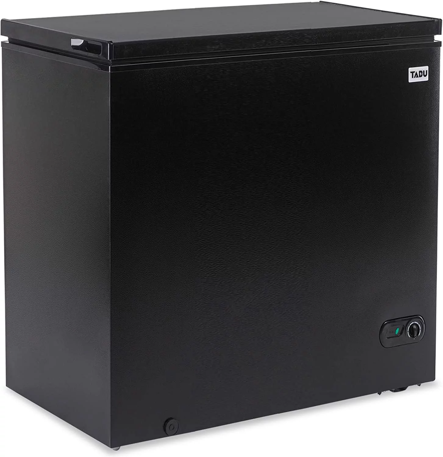 TABU Chest Freezer, 10.0 Cu Ft Deep Freezer with Removable Basket, Adjustable Temperature, Compact Freezer with Top Open Door (Black)