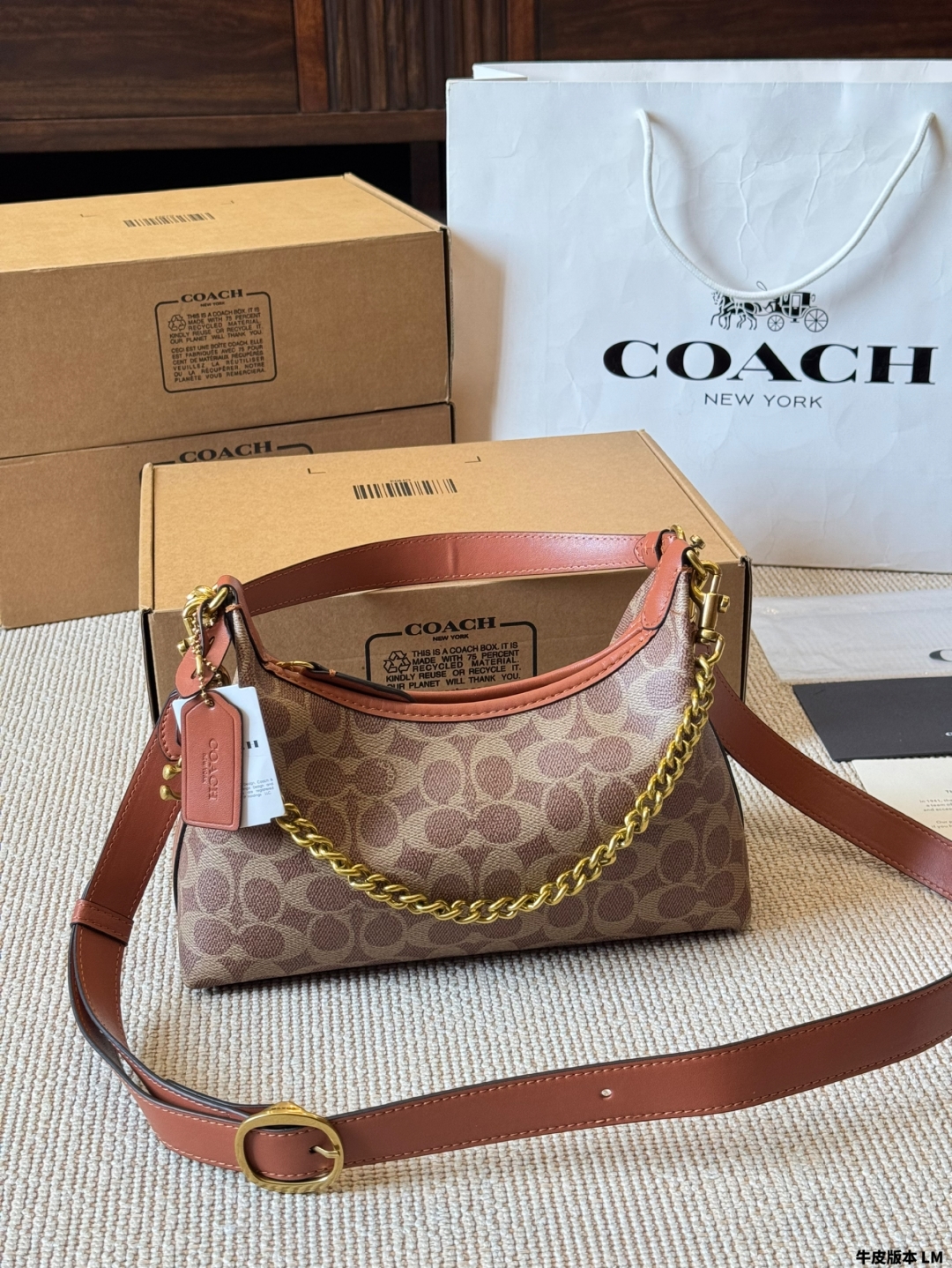 Coach Juliet hobo black waxed leather dumpling bag - cnluxepick