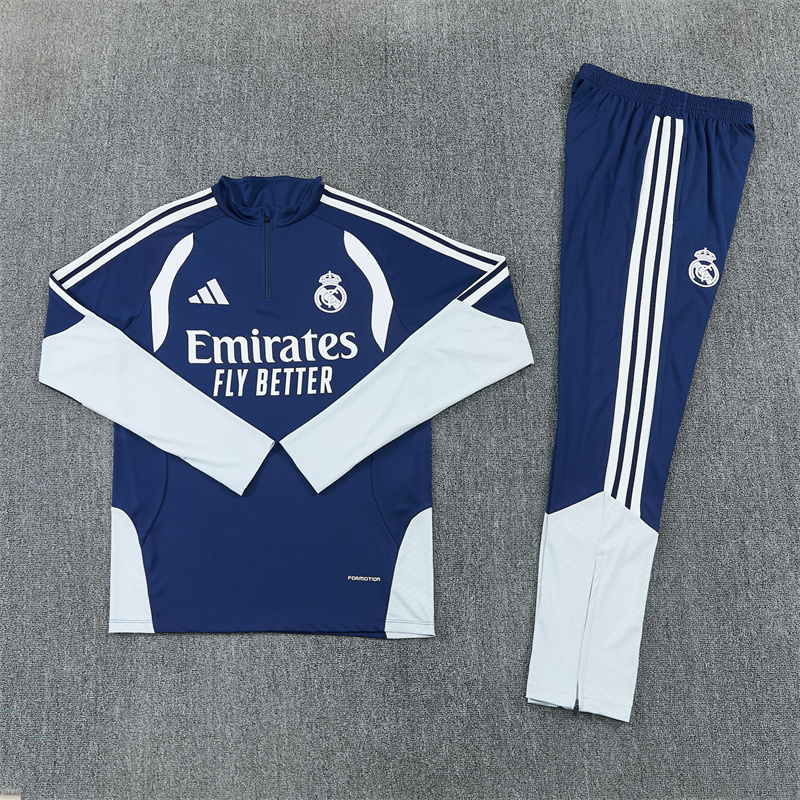 Adult / Kids 2627 Real Madrid Half Zipper Training Suit