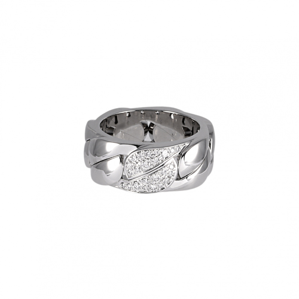 Cartier Ladonia Ring 18K White Gold Diamond