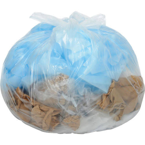 Napco Bag u0026 Film 670261 Heavy Duty Clear Trash Bags 40-45 Gal 1.4 Mil - 100 per Case
