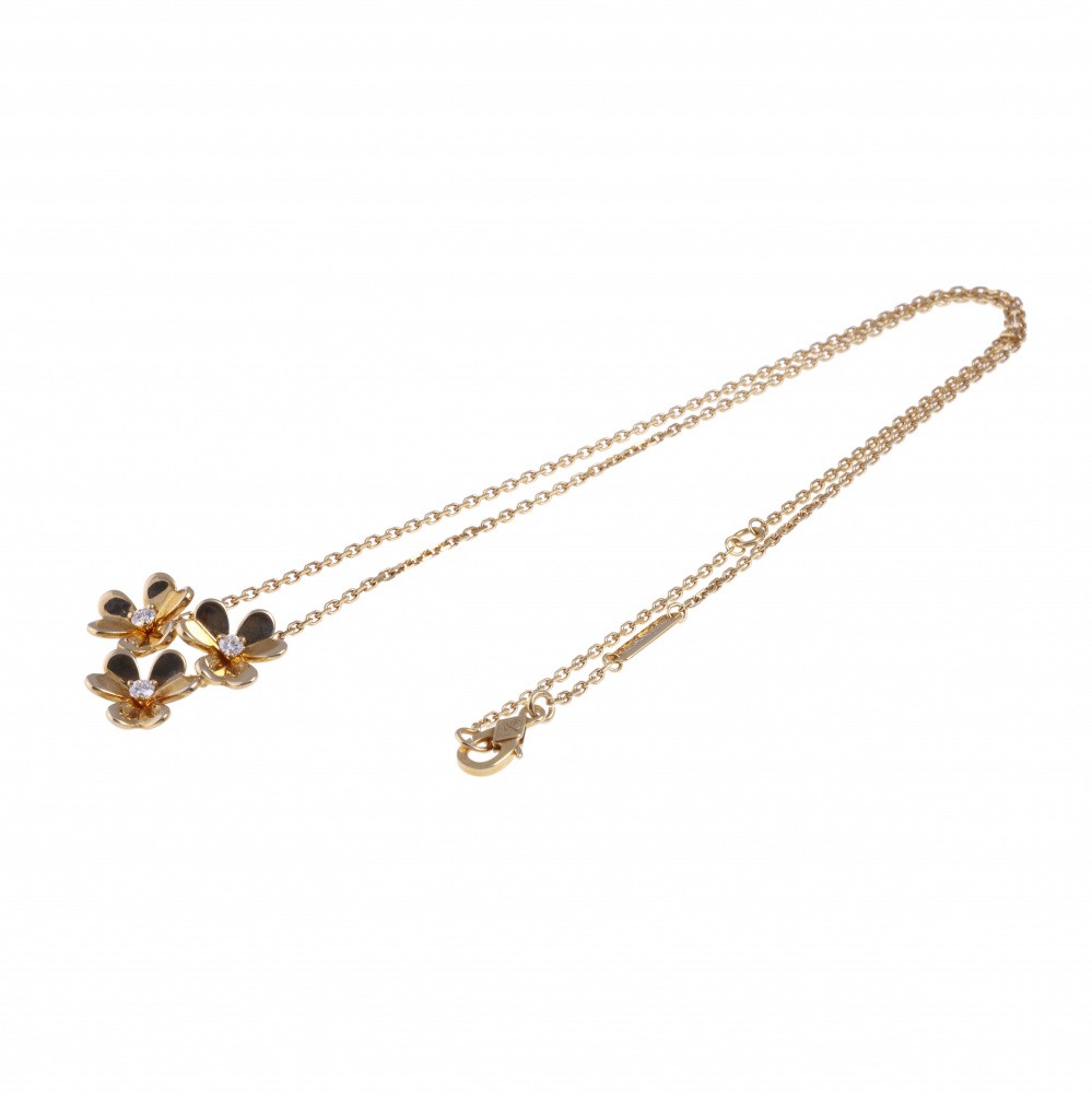 Van Cleef & Arpels Frivole Necklace 18K Yellow Gold Diamond VCARP2DU00