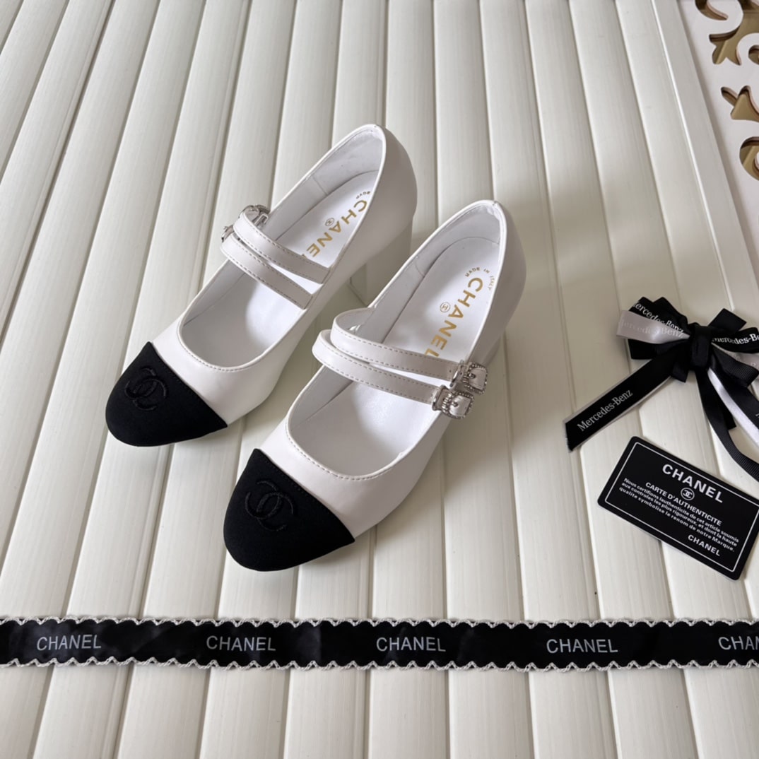 Chanel Mary Janes And Grosgrain White G45696 B16524 Nx269