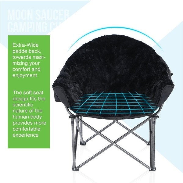 Plush Moon Saucer Chair with Carry Bag