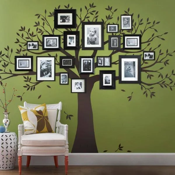 Family Tree Wall Decal - Brown - 95 W x 80 H Inches - Small