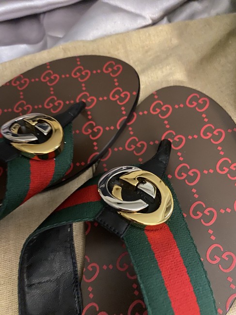 Gucci Gg Thong Web Sandal 612138 H9020 8476