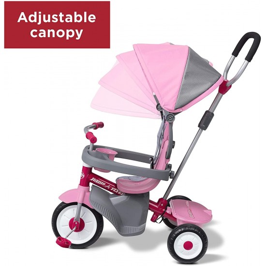 4-in-1 Stroll ‘N Trike Pink, 19.88″ x 35.04″ x 40.75″