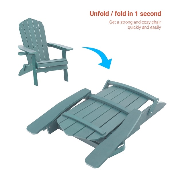 AOOLIMICS Patio Folding Adirondack Chairs Fire Pit Chair