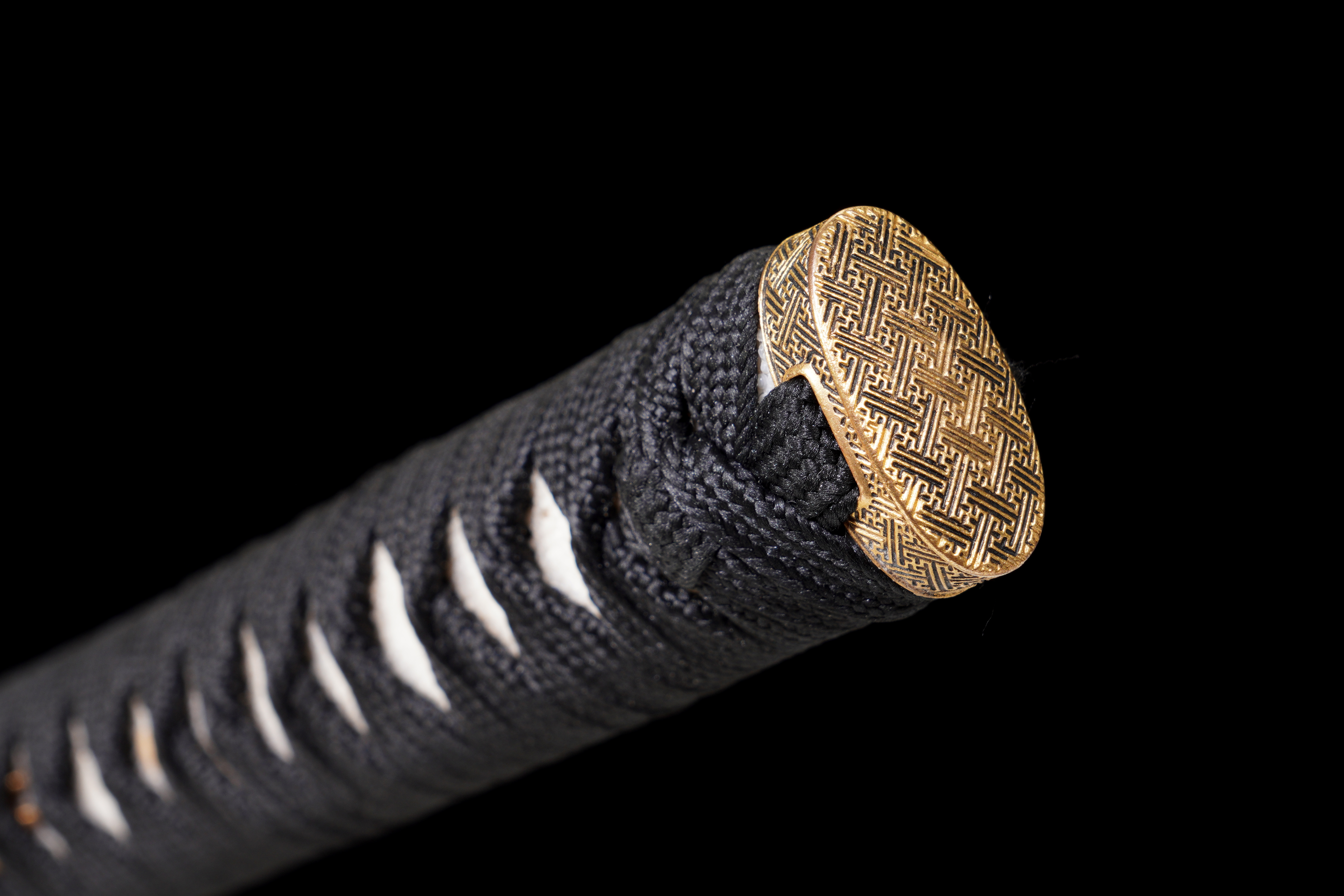 Handmade Japanese Katana T10 Steel Clay Tempered Golden Lattice Full Tang