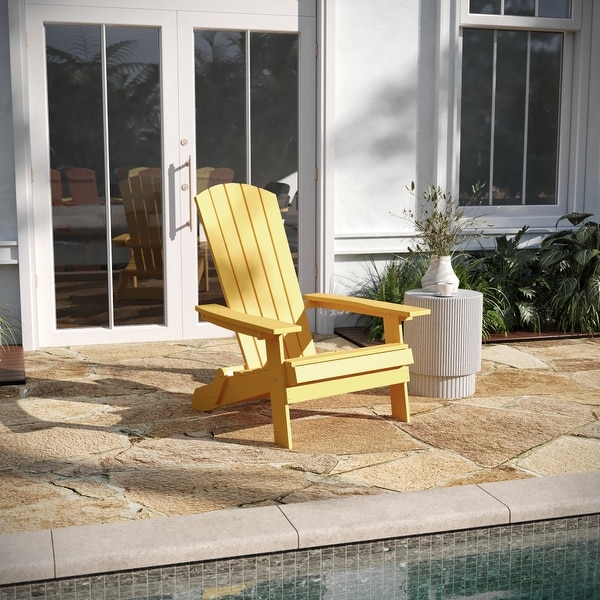 AllWeather Poly Resin Folding Adirondack Chair