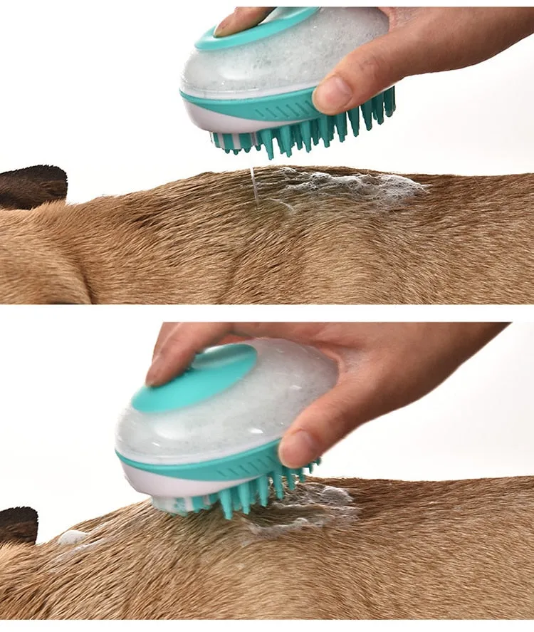 Pet 2-in-1 Spa Bath Brush Shower Fur ScrubberPet