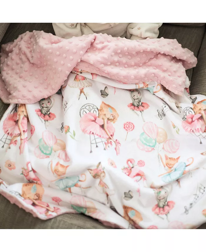 Honey Lemonade Premium Baby and Toddler Minky Blanket - Ballerinas