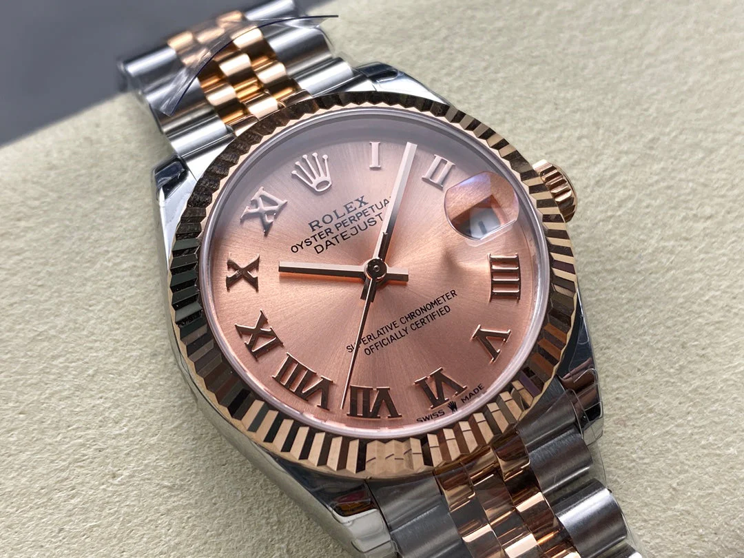 Datejust 31mm Pink Gold Steel Salmon Dial