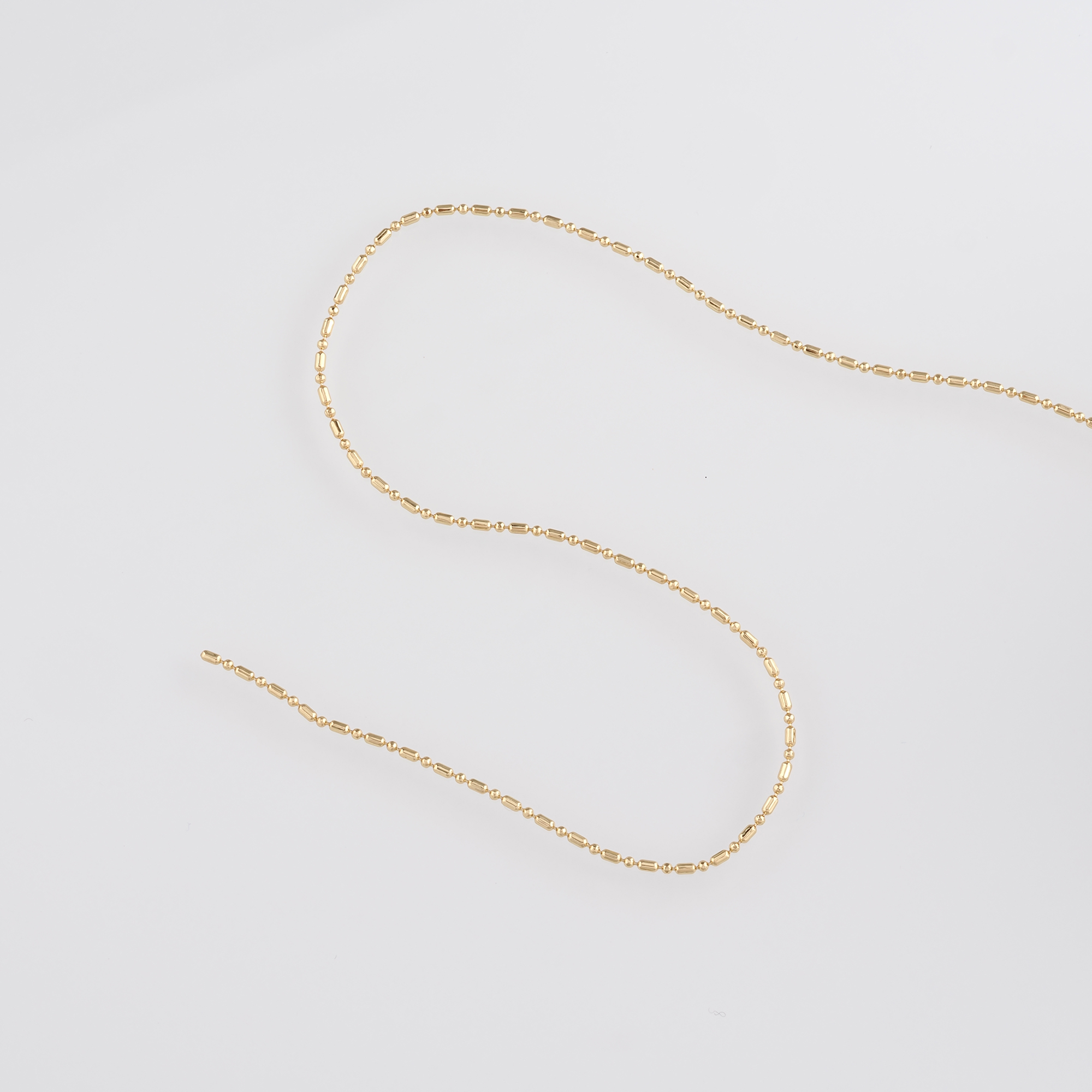 18K Gold Filled Ball Chain Necklace,Dainty Thin Link Chain,Gold Chain Necklace for Women DIY Jewelry Making Supply