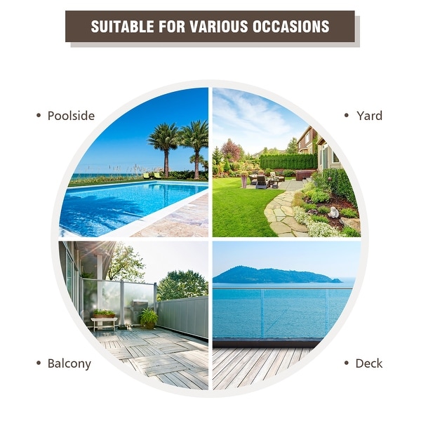 Costway 3PCS Patio Rattan Furniture Set Cushioned Sofa Glass Tabletop