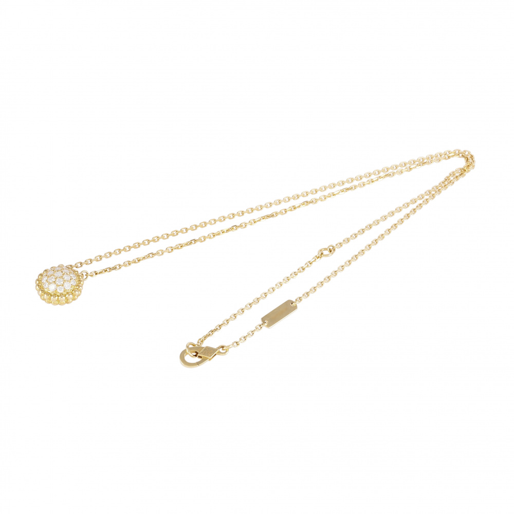 Van Cleef & Arpels Perlekruul Necklace 18K Yellow Gold Diamond VCARO9PD00