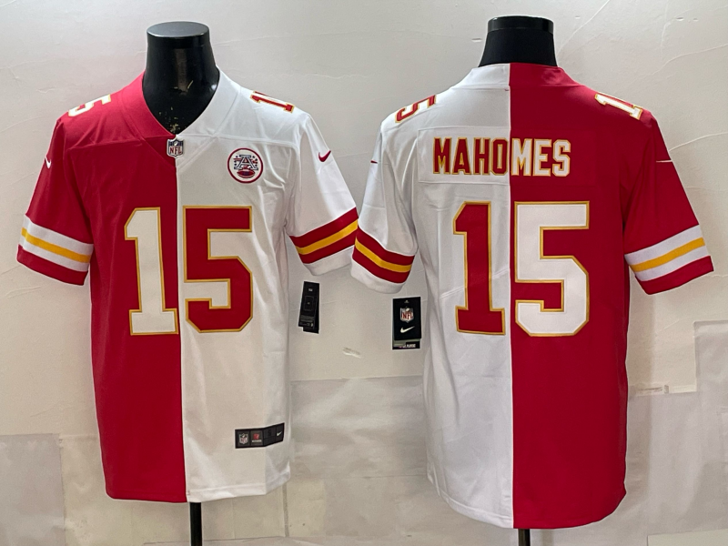 Men's Kansas City Chiefs Patrick Mahomes #15 Red/White Game Jersey
