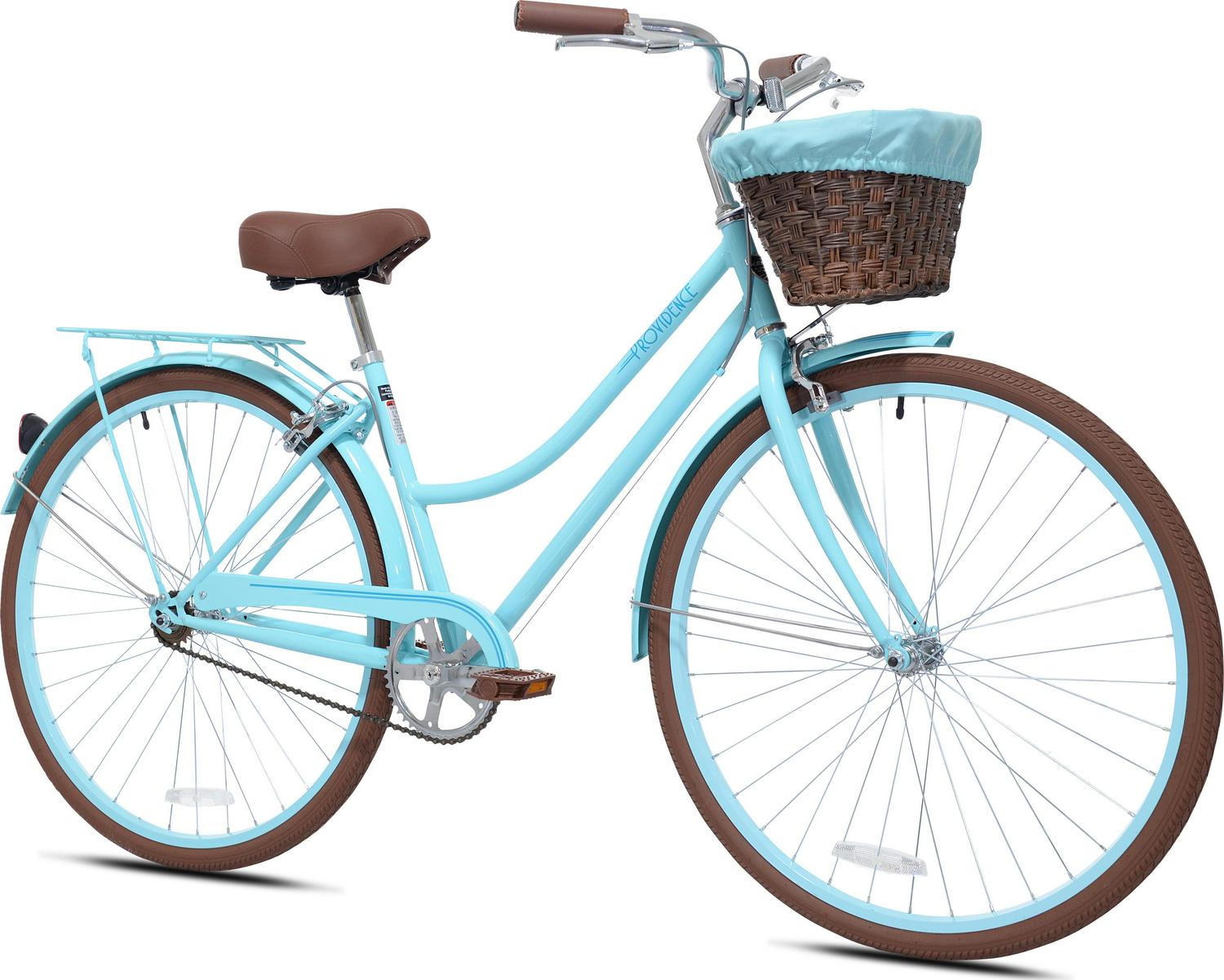 Kent Bicycles 700C Providence Ladies Cruiser Bike， Light Blue and Brown