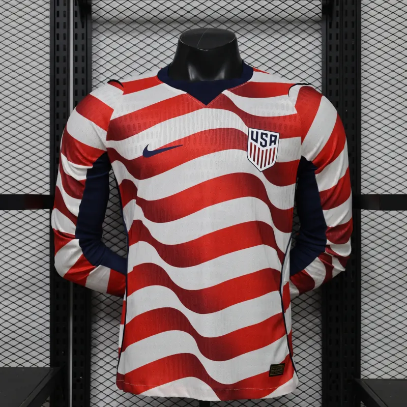 Player Version USMNT 2026 Match Home USA Long Sleeves S-XXL