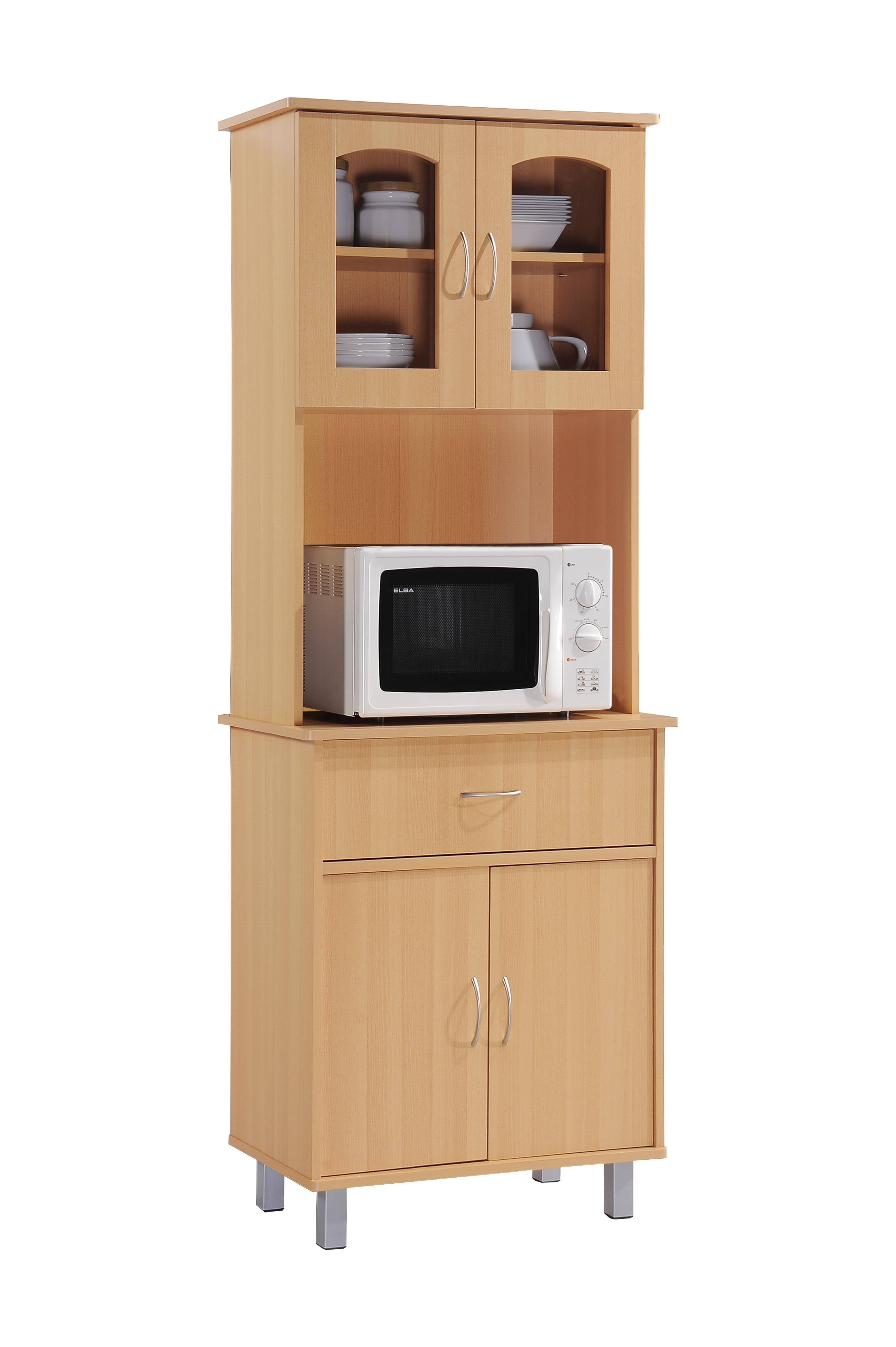 Hodedah Free Standing Kitchen Cabinet, Beech