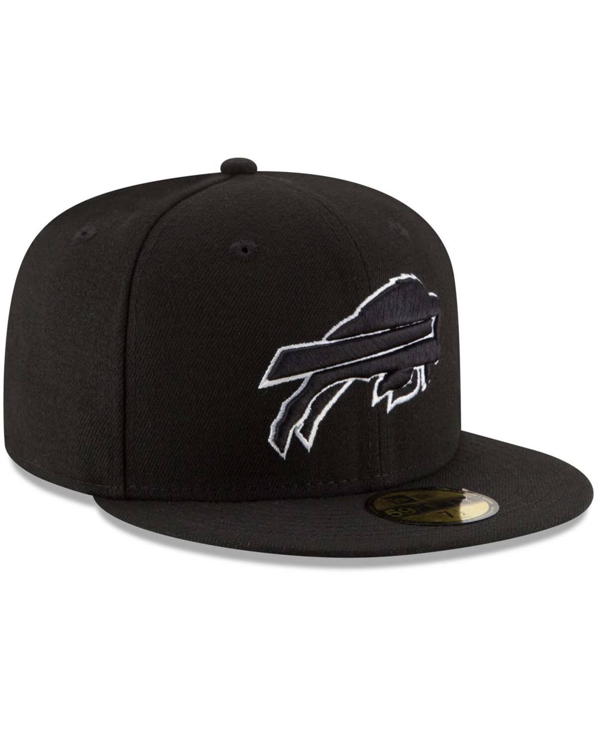 Men&s Buffalo Bills New Era Black B-Dub 59FIFTY Fitted Hat