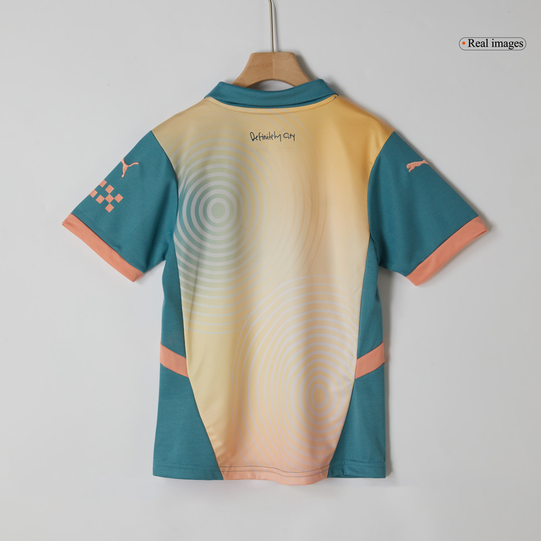 Manchester City Fourth Away Kids Soccer Jerseys Kit