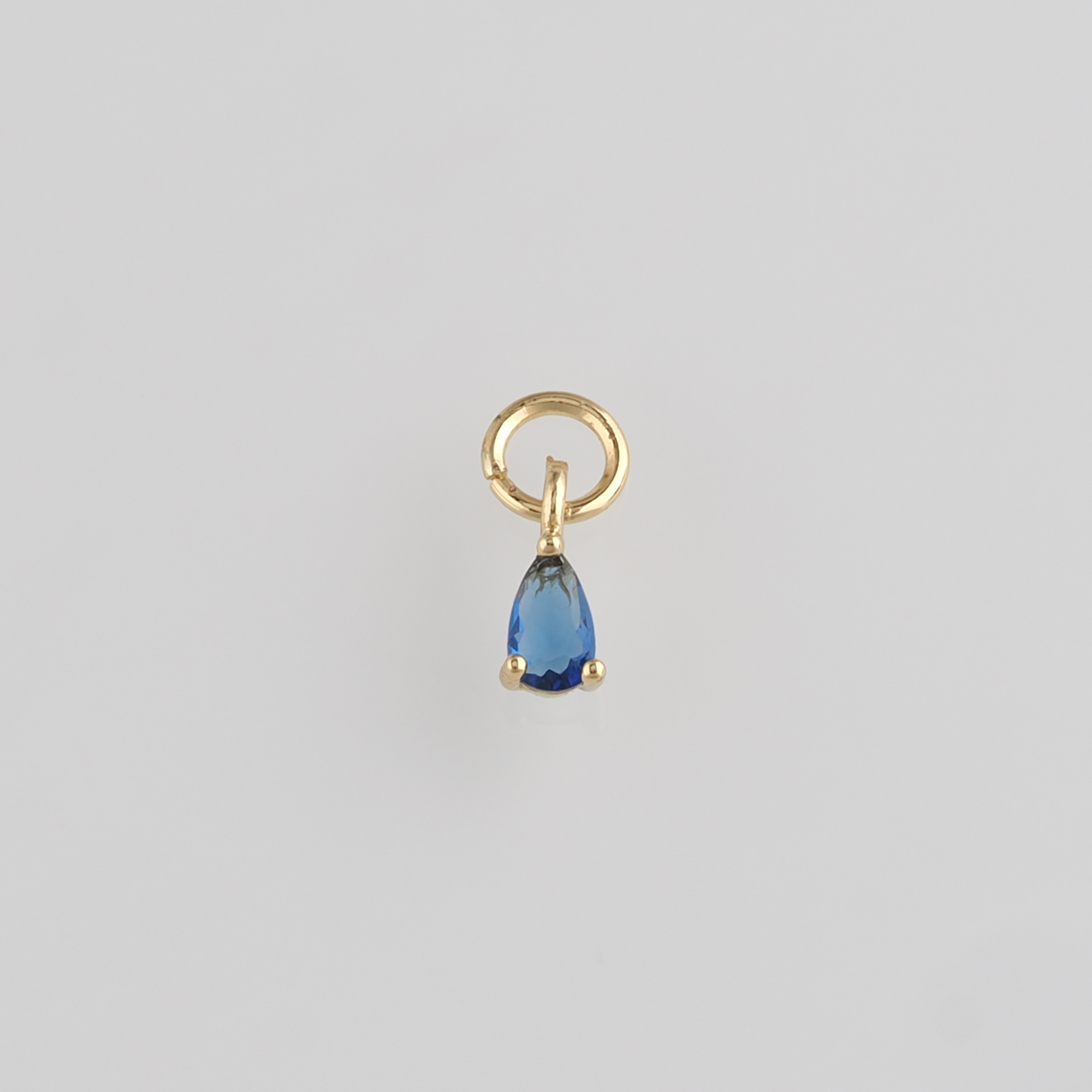 18K Gold Filled Teardrop Pendant,Crystal Teardrop Charm Earrings Necklace for DIY Jewelry Making Supply