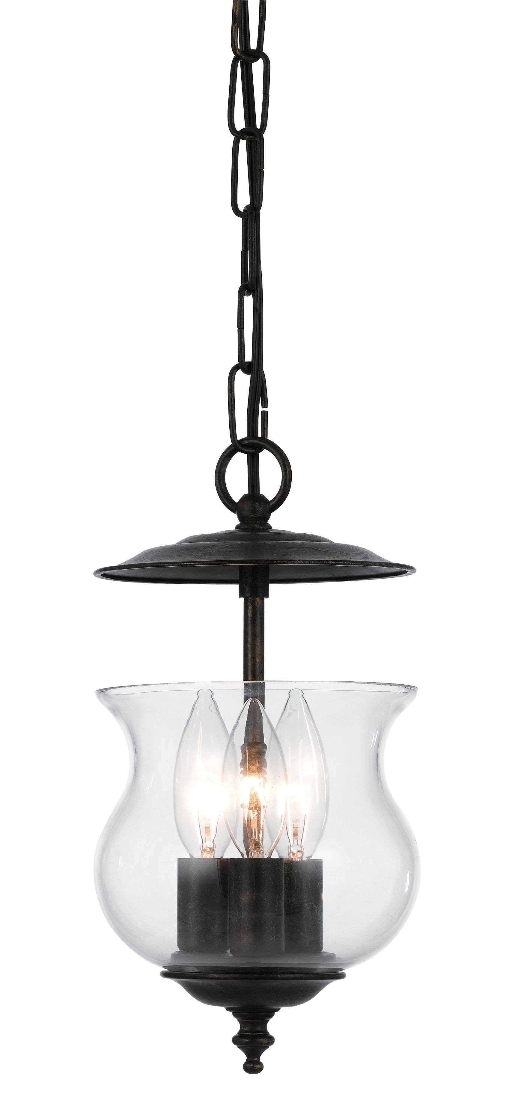 Crystorama 5717-PB Ascott 3 Light Lantern, Polished Brass