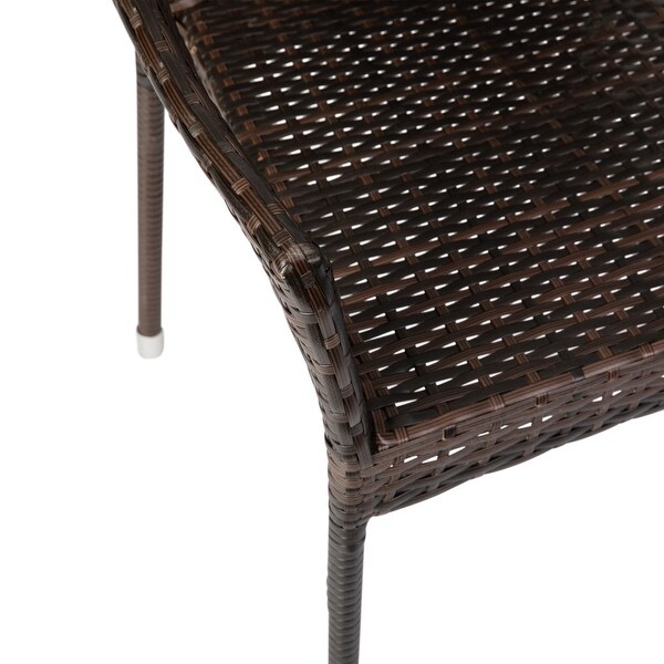 All Weather Commercial Grade PE Rattan Stacking Patio Chairs