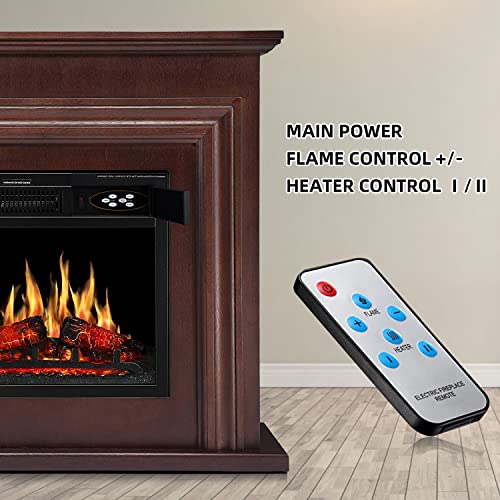 36 Inch Electric Fireplace Mantel Wooden Surround Firebox M1804