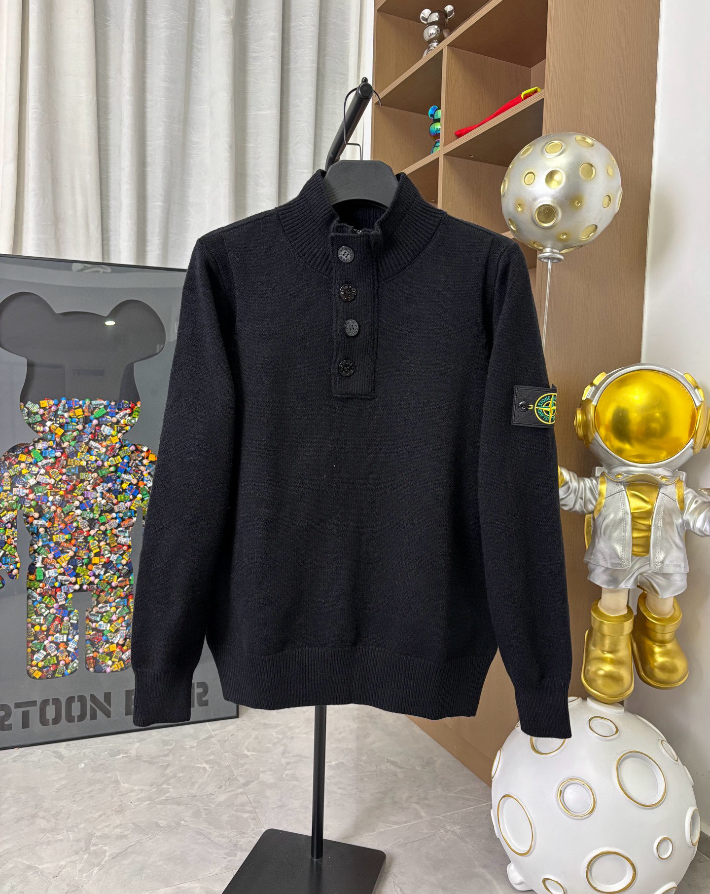 ストーンアイランド ニットウェア コピー   STONE ISLANDカジュアルセーター すっきりシルエット 無地