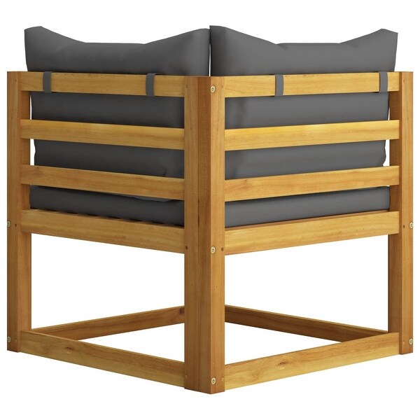 vidaXL 3Seater Patio Sofa with Cushion Solid Acacia Wood