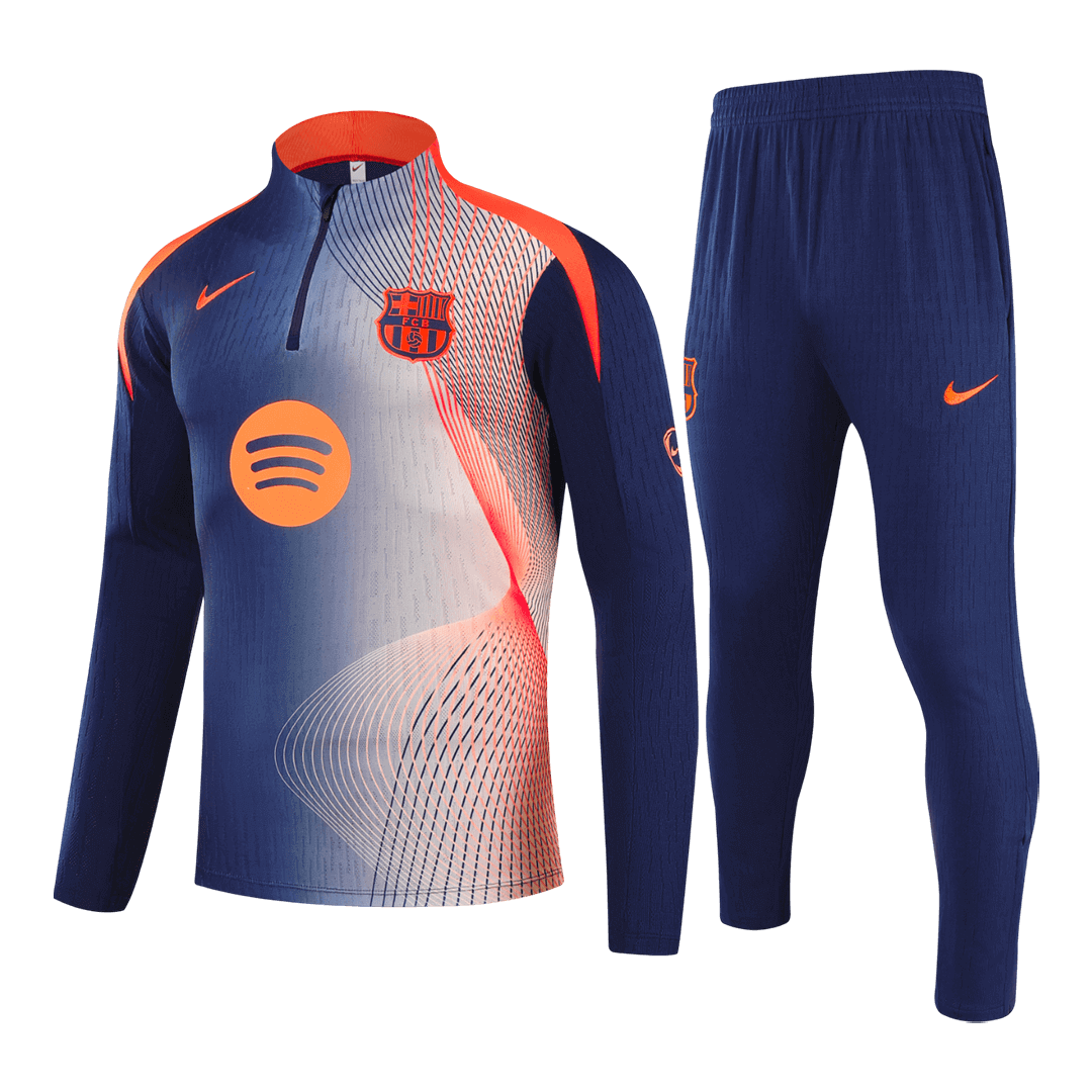 Barcelona 1/4 Zip Tracksuit 2025/26 Kids Black&Orange