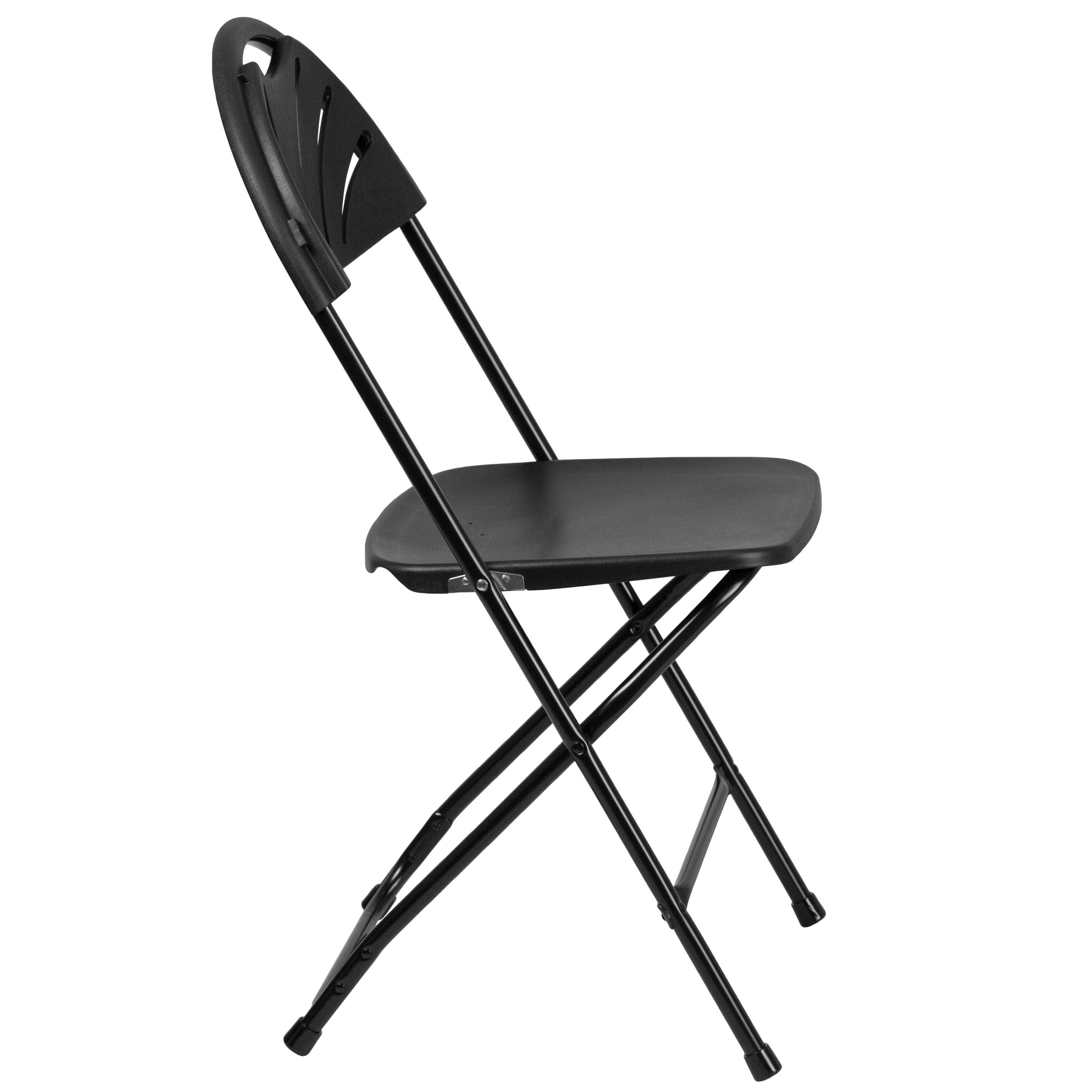 Plastic Fan Back Folding Chair (Set of 2) - White
