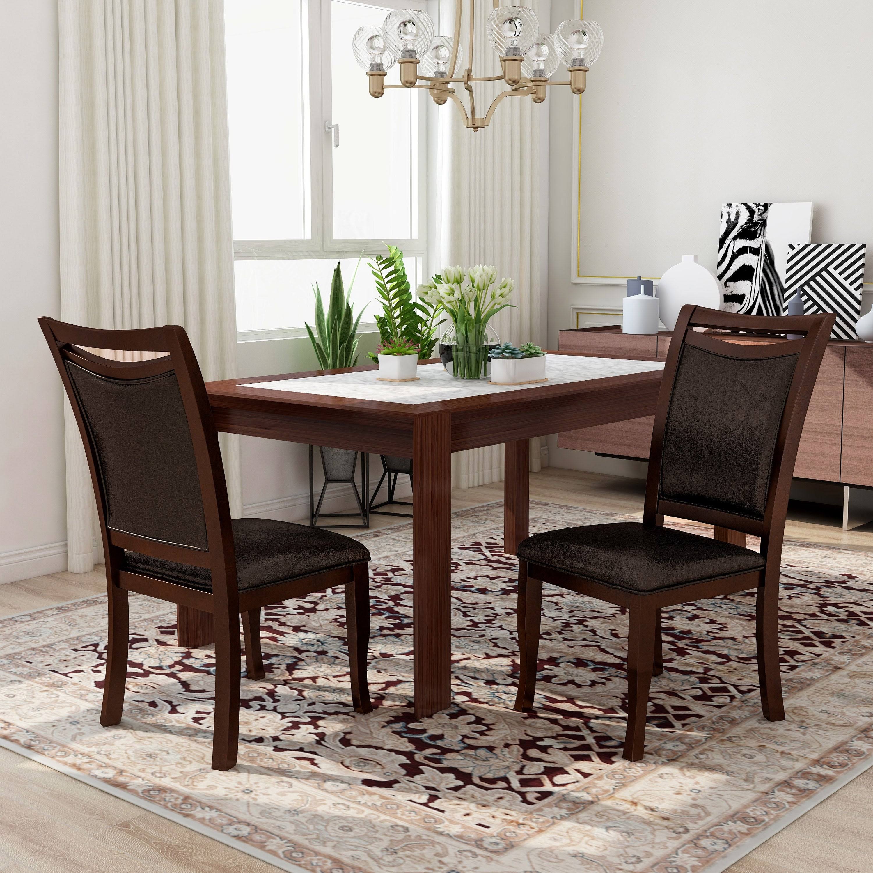 Furniture of America Zita Contemporary Espresso Side Chairs (Set of 2)