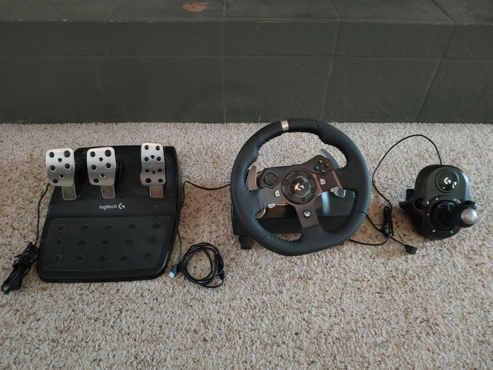 g logitech g920 racing wheel and shifter For Xbox And PC. Steering Wheel +...