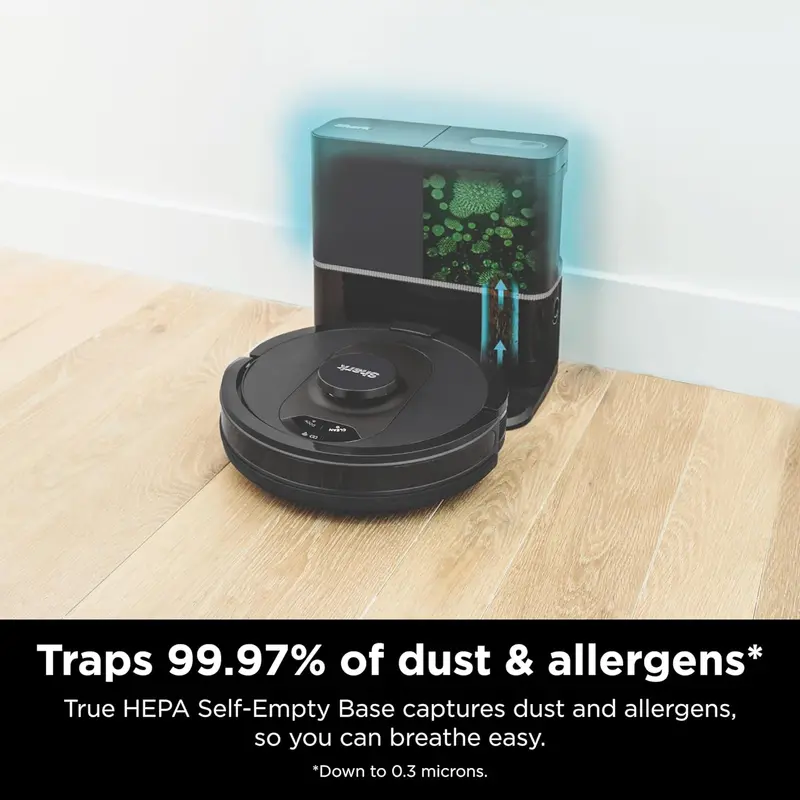 Smart Robot Vacuum with Voice Control & Matrix Clean Navigation – Home Mapping, 60-Day Self-Empty Base, Pet-Hair Optimized