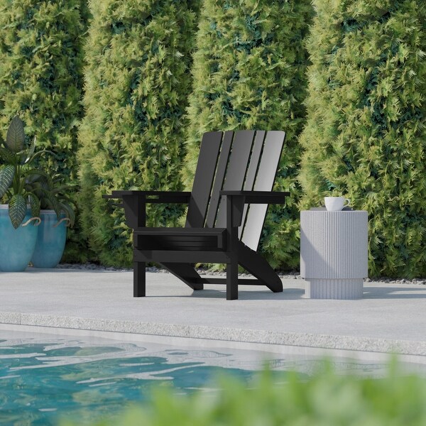 Commercial Grade AllWeather Adirondack Chair with Swiveling Cupholder