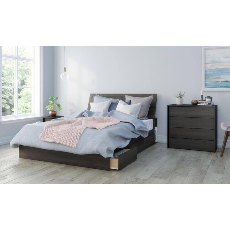Nexera 212406 4-Drawer Chest, Black/Ebony