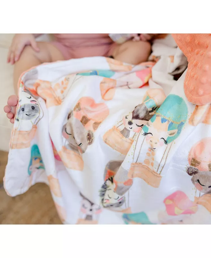 Honey Lemonade Premium Baby and Toddler Minky Blanket - Hot Air Balloon