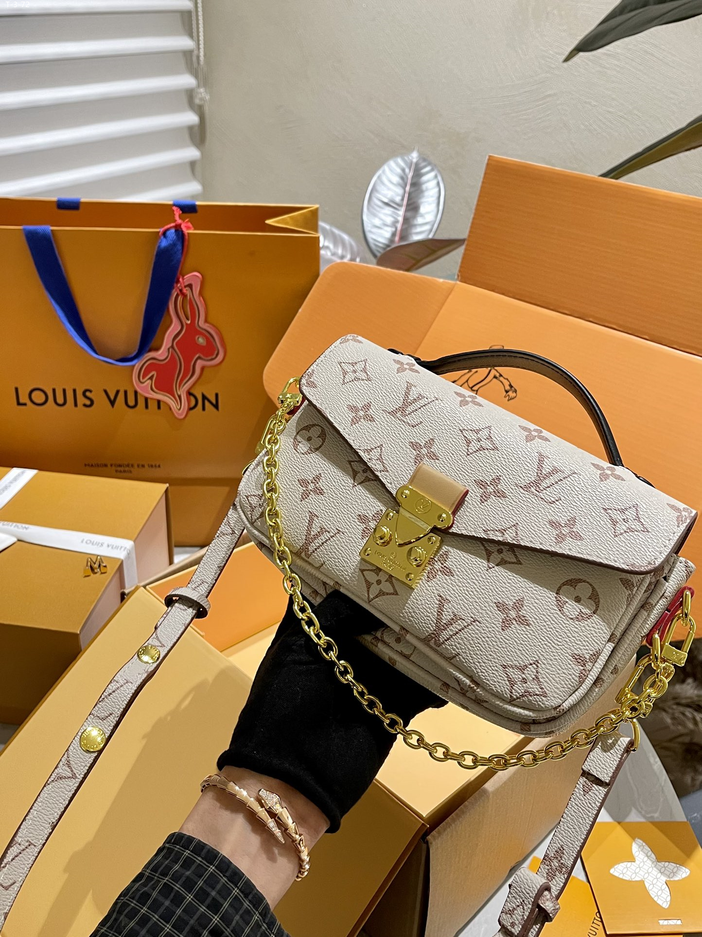 Louis Vuitton Pochette M Tis East West Monogram Canvas 21Cm M46914