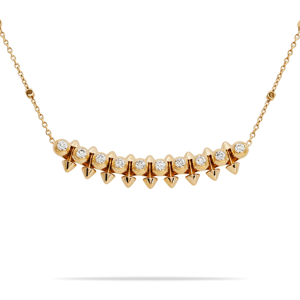 Cartier Crash Necklace 18K Rose Gold Diamond N7424312