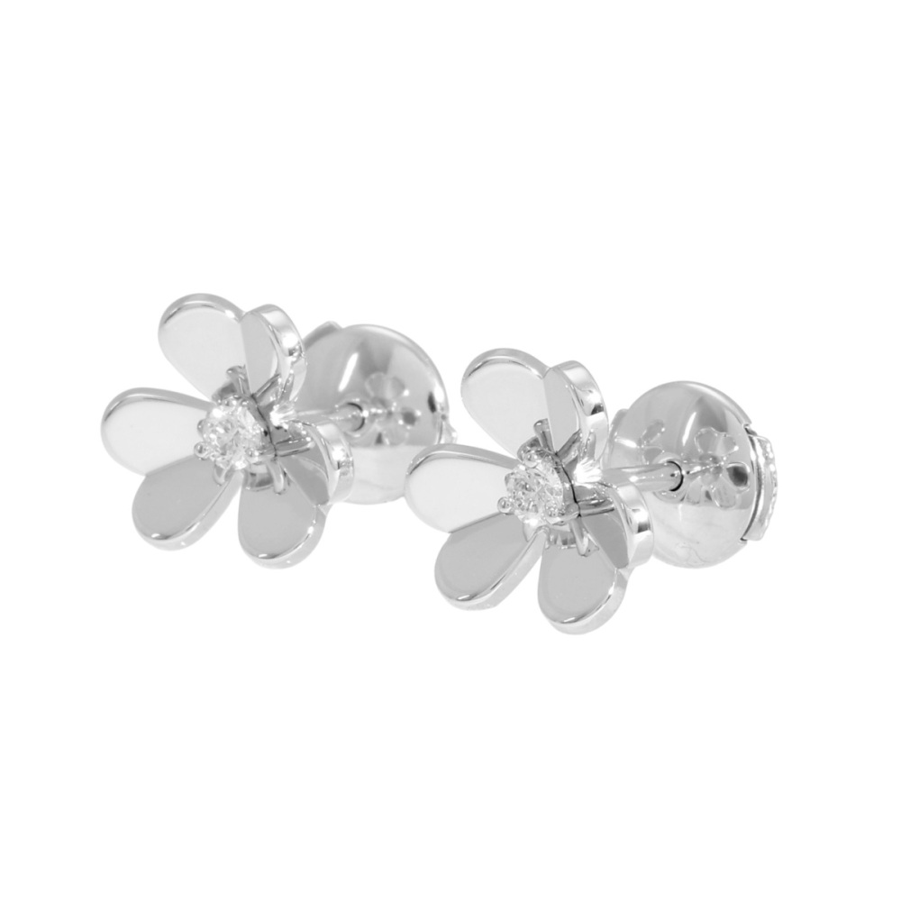 Van Cleef & Arpels Frivole Earrings 18K White Gold VCARP0J600