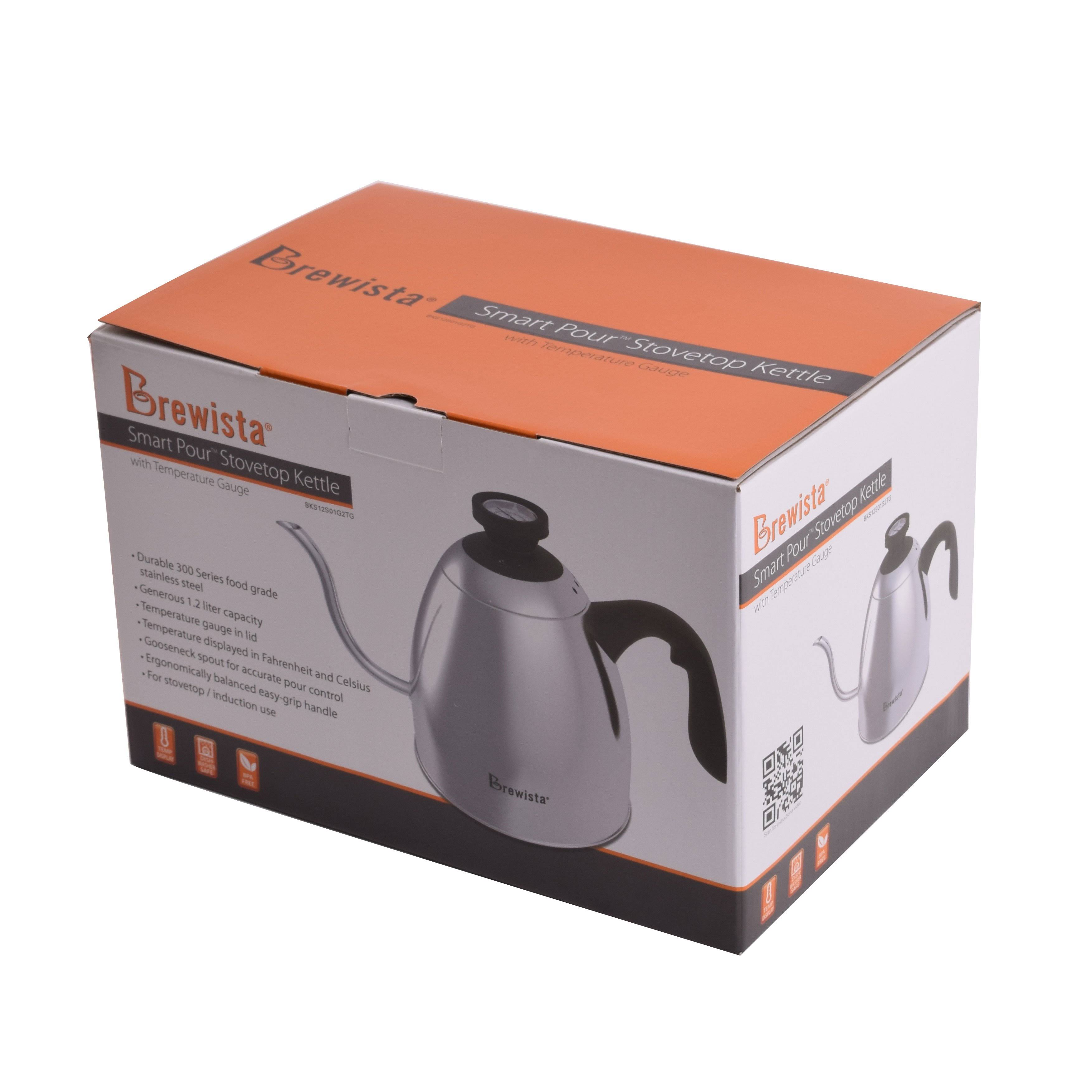 Brewista SmartPour Stovetop Kettle, Stainless Steel (BKS12S01G2TG)