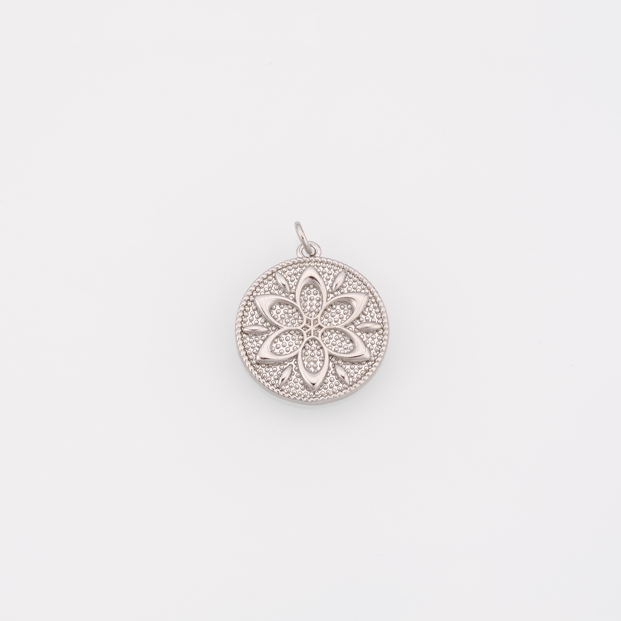 18K Gold Filled Flower Pendant,Flower Charm Earrings Necklace for DIY Jewelry Making Supply