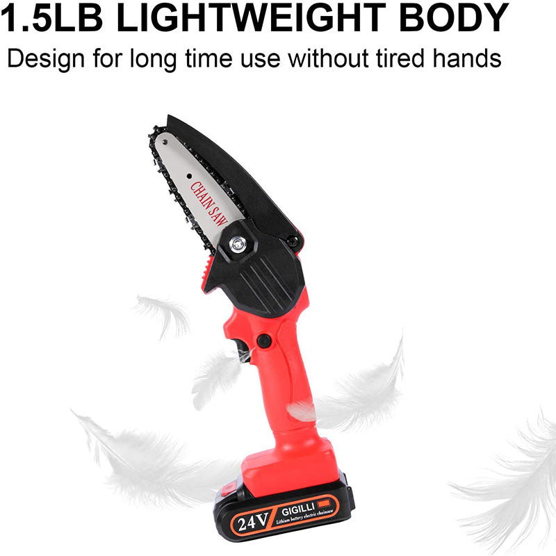 Woosir Upgraded 24V Mini Chainsaw With 2 Batteries 2 Chain